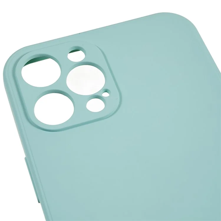 Para iPhone 12 Pro Phone TPU Case Fiber Lining Rubberized Cell Phone Cover - Baby Blue