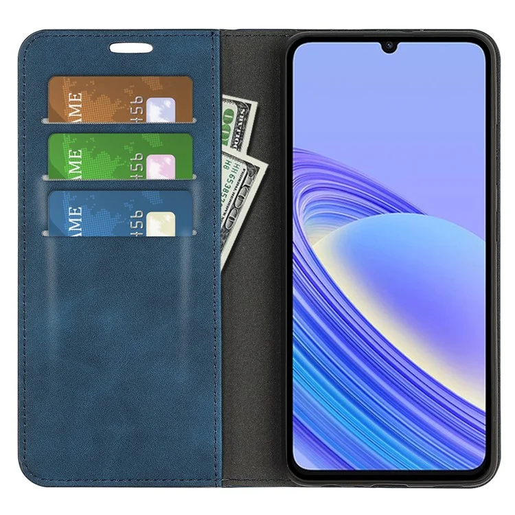 Per TCL 40 SE Skin-touch Leather Phone Case Flip magnetico in pelle Portafoglio Cover per telefono - Blu