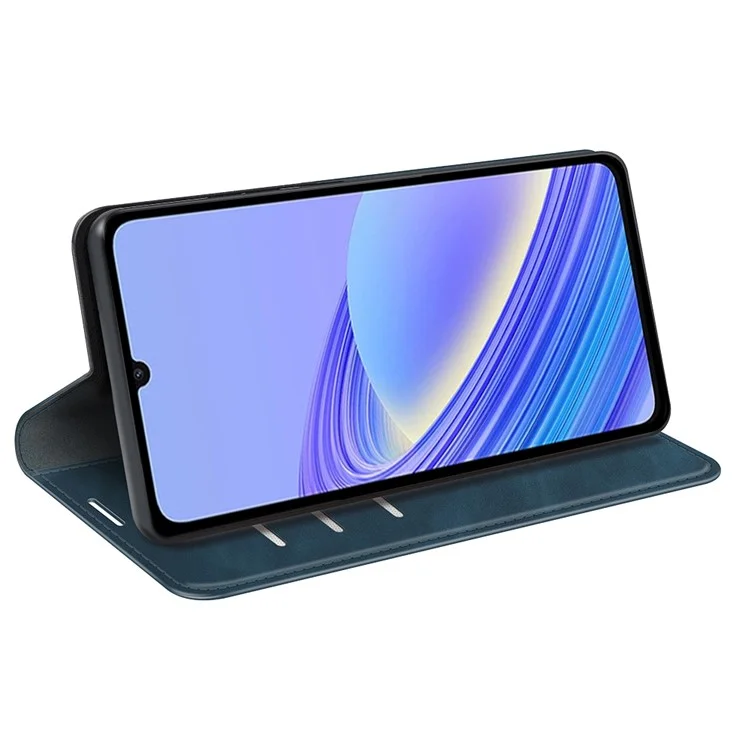 Per TCL 40 SE Skin-touch Leather Phone Case Flip magnetico in pelle Portafoglio Cover per telefono - Blu