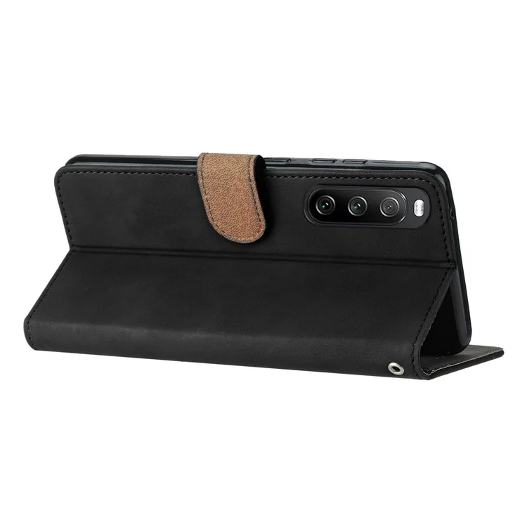 Per Sony Xperia 10 V Butterfly Imprinted Shell Anti-scratch PU Leather Wallet Stand Phone Case - Nero