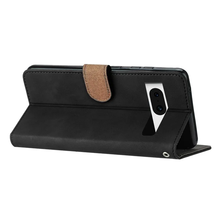 For Google Pixel 8 Pro Butterfly Imprinted Foldable Stand Shell Anti-fall PU Leather Wallet Phone Case - Black