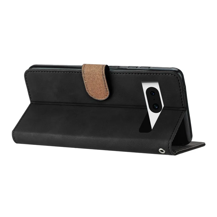 Butterfly Imprinted Wallet Phone Case for Google Pixel 8 , PU Leather Stand Cover - Black