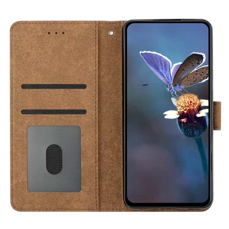 Para Motorola Moto G42 4G PU Leather Butterfly Imprinted Shockproof Stand Shell Wallet Phone Case - Preto