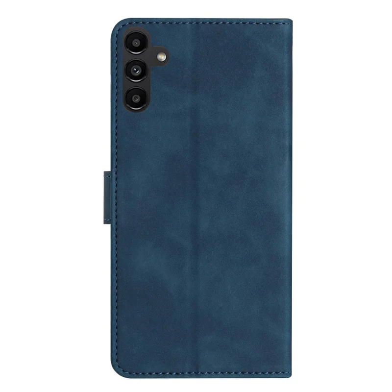 Leather Phone Case for Samsung Galaxy A54 5G Butterfly Imprinted Anti-drop Stand Shell Wallet Flip Cover - Blue