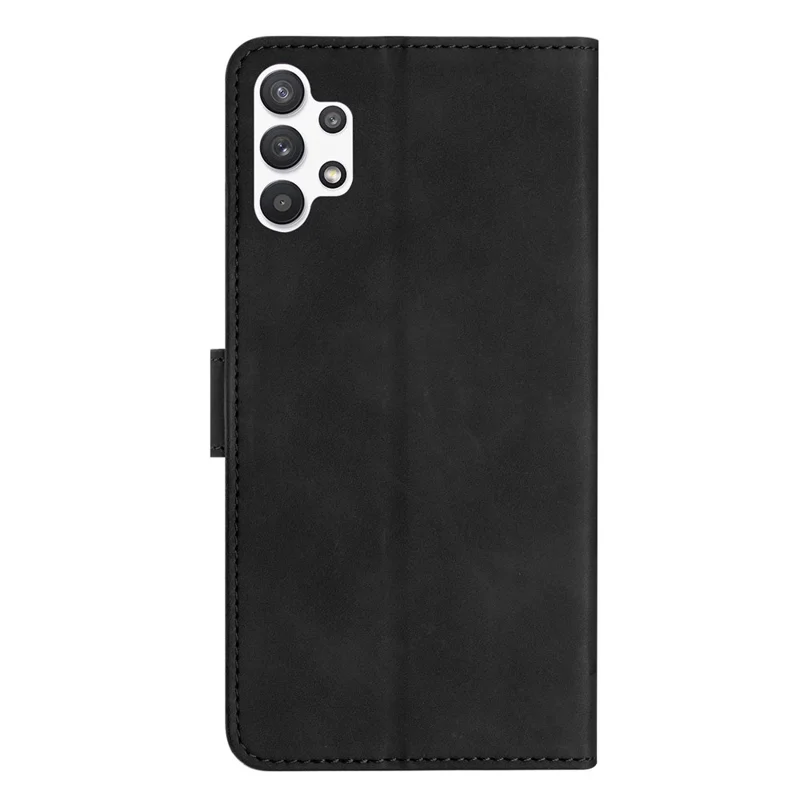 For Samsung Galaxy A32 5G / M32 5G Butterfly Imprinted Phone Case Leather Wallet Shockproof Shell with Stand - Black