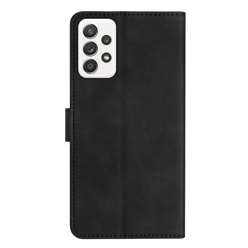 Per Samsung Galaxy A52 5G / A52 4G / A52s 5G a prova di caduta Butterfly Imprinted Shell Leather Wallet Stand Phone Case - Nero