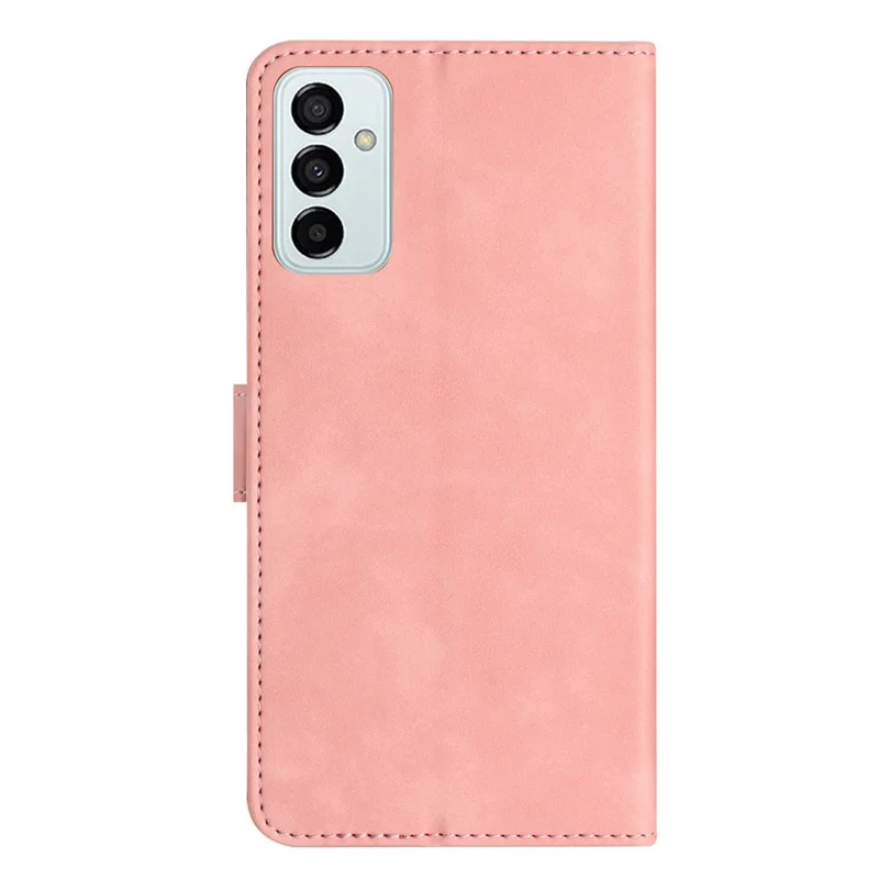 Etui de protection pour Samsung Galaxy M52 5G Coque de téléphone avec support Papillon imprimé Étui en cuir portefeuille - Rose