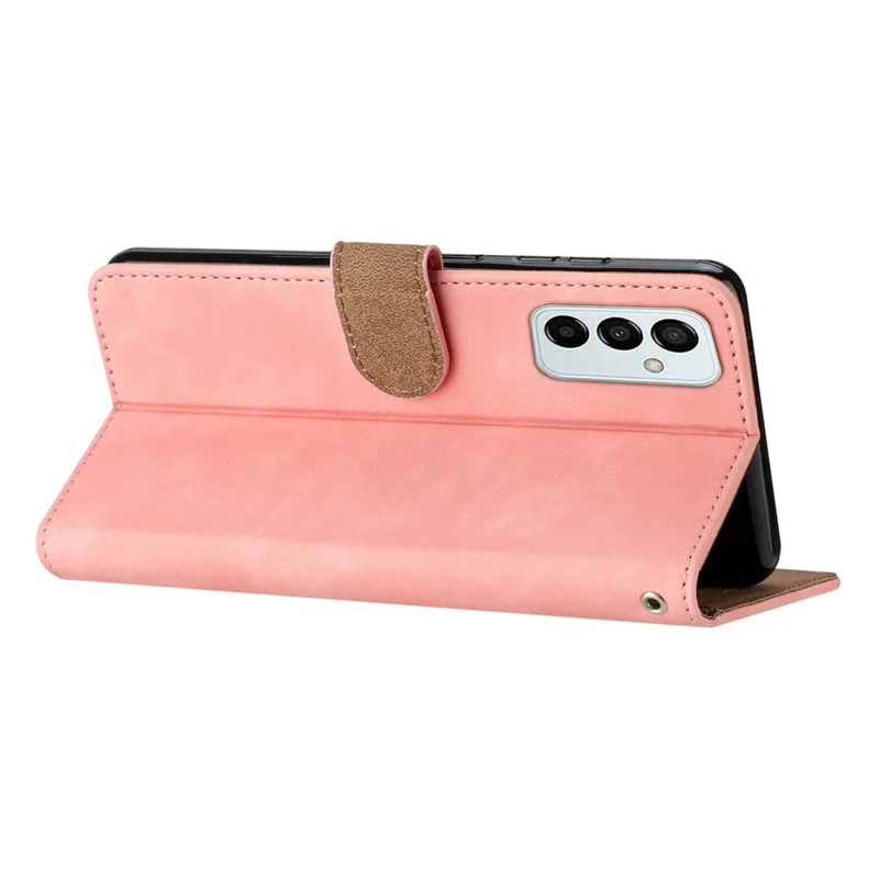 Etui de protection pour Samsung Galaxy M52 5G Coque de téléphone avec support Papillon imprimé Étui en cuir portefeuille - Rose