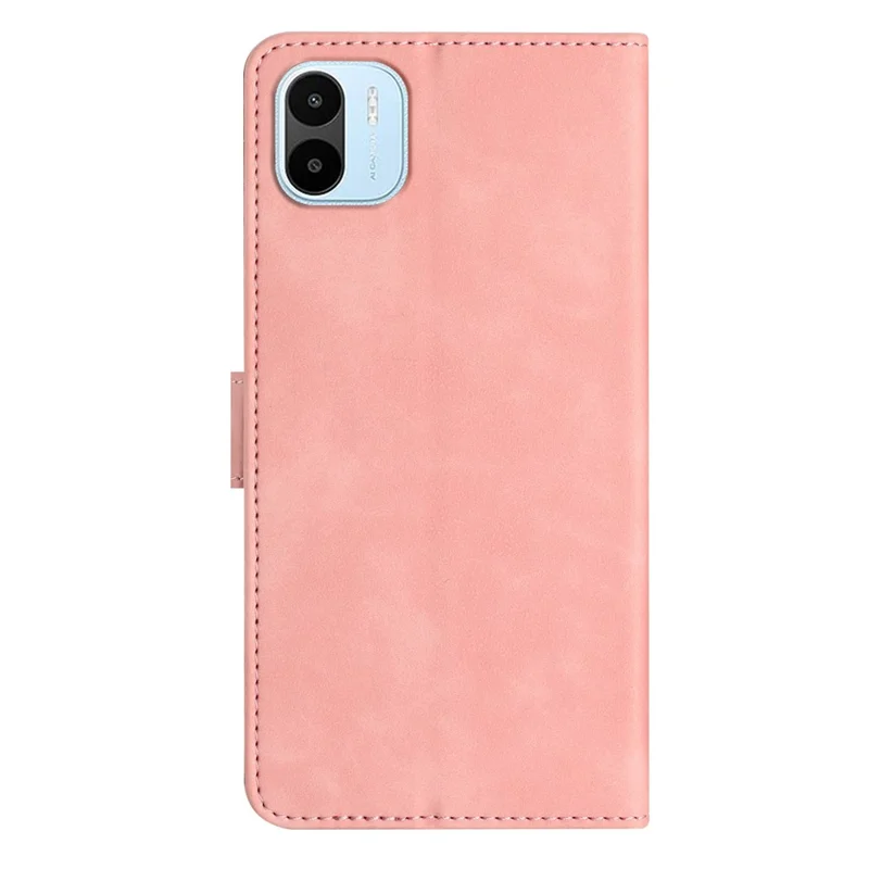 For Xiaomi Redmi A1 4G / A2 4G Phone Case  Imprinted Butterfly PU Leather Wallet Stand Phone Stand Cover - Pink