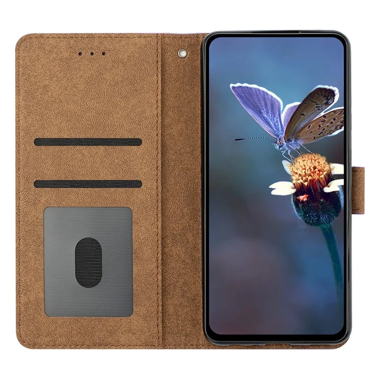 For Xiaomi Redmi Note 12 Pro 5G / Redmi Note 12 Pro Speed 5G / Poco X5 Pro 5G Phone Case Leather Wallet Stand Cover with Imprinted Butterfly Pattern - Black