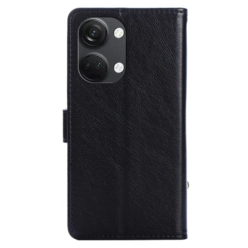 Cover per telefono per OnePlus Nord 3 5G / Ace 2V 5G Tasca con zip Portafoglio in pelle PU Custodia pieghevole con supporto e tracolla - Nero