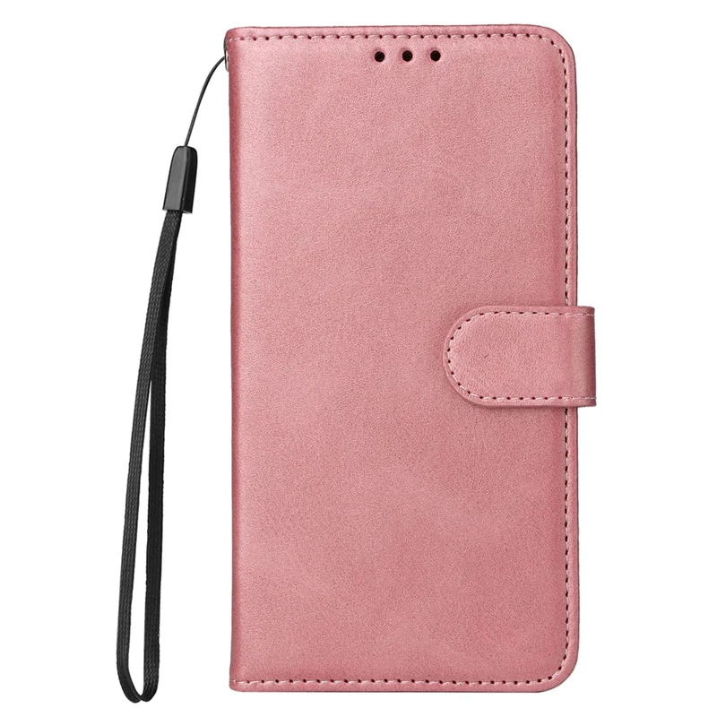 For Huawei nova 11 Pro / nova 11 Ultra PU Leather Case Calf Texture Wallet Stand Phone Cover with Strap - Rose Gold