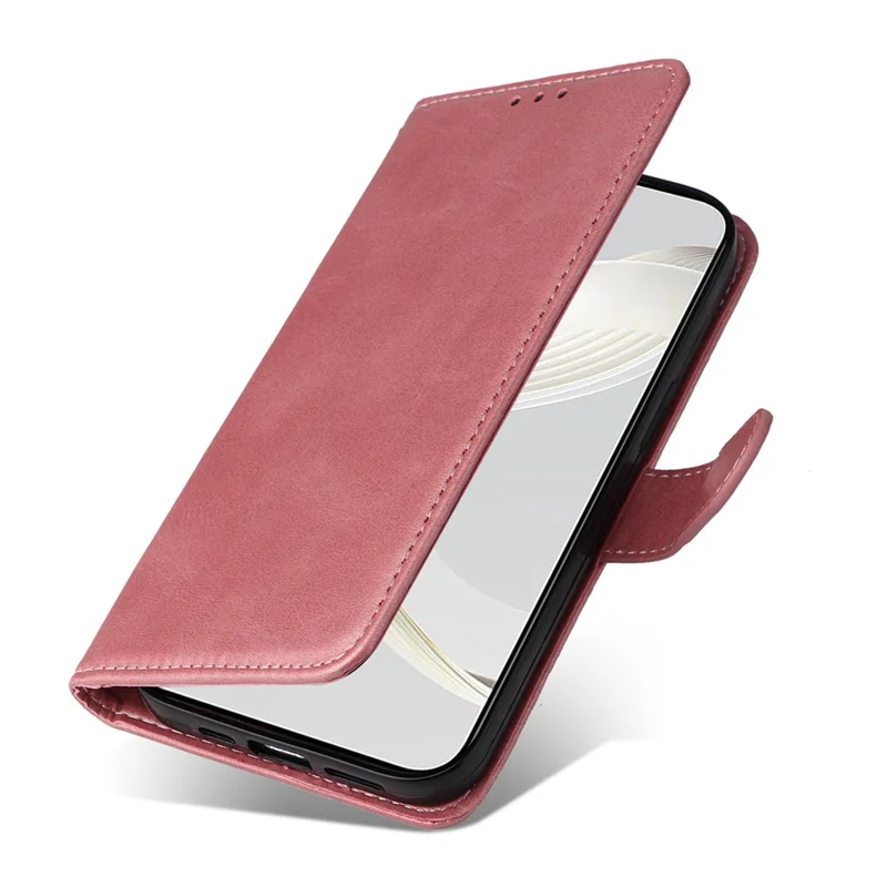 For Huawei nova 11 Pro / nova 11 Ultra PU Leather Case Calf Texture Wallet Stand Phone Cover with Strap - Rose Gold