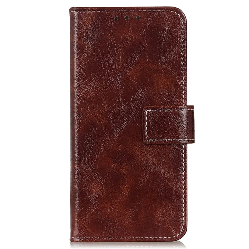 Custodia in pelle retrò per Samsung Galaxy M54 5G / F54 5G, texture in pelle bovina, custodia portafoglio con supporto per il telefono - Marrone