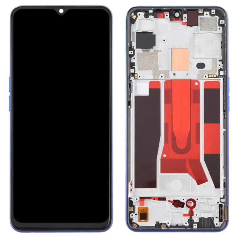 For OPPO Reno3 5G / Reno3 Youth / F15 / Find X2 Lite / K7 (2020) Grade C LCD Screen and Digitizer Assembly + Frame Part (TFT Technology) (without Logo) - Blue