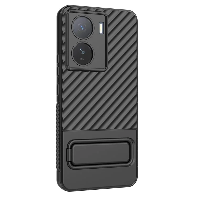 Противоударный чехол с подставкой для vivo iQOO Z7 5G, черный