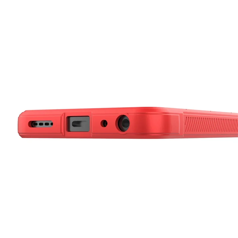 For Realme 10 Pro 5G Rugged Phone Case Shock-absorption Flexible TPU Back Cover - Red
