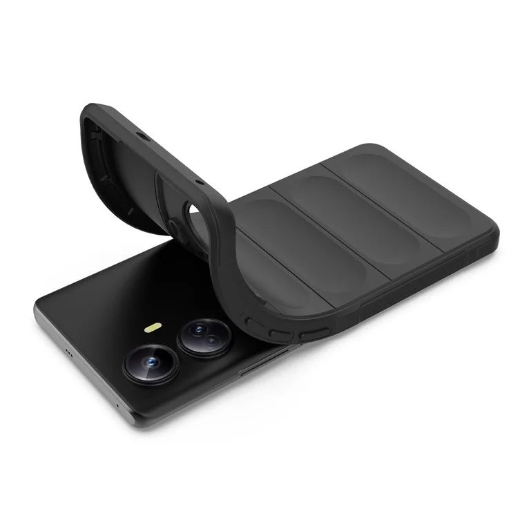 Para Realme 10 Pro+ 5G Anti-scratch Soft TPU Back Cover Drop-proof Phone Case - Negro