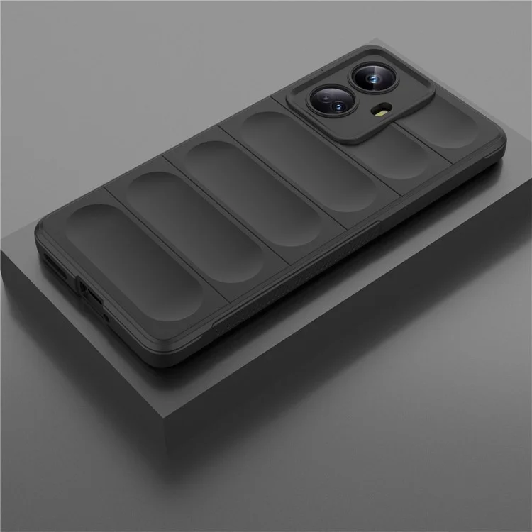Para Realme 10 Pro+ 5G Anti-scratch Soft TPU Back Cover Drop-proof Phone Case - Negro