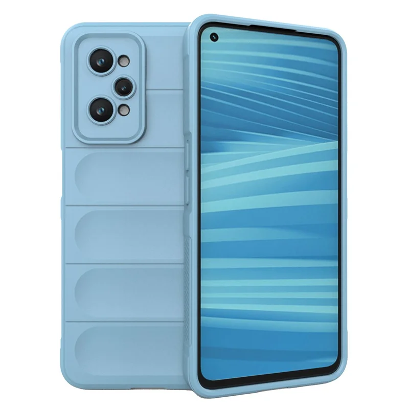 For Realme GT2 Soft TPU Rugged Phone Case Drop-Proof Protective Cover - Baby Blue