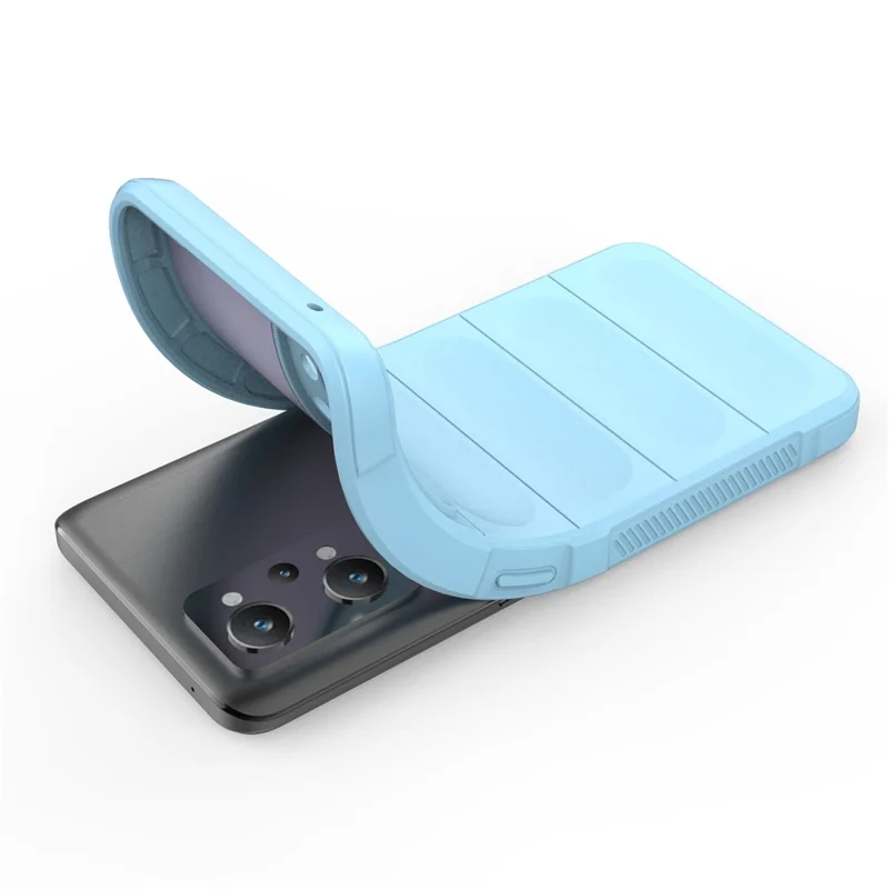 For Realme GT2 Soft TPU Rugged Phone Case Drop-Proof Protective Cover - Baby Blue