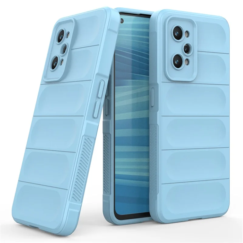 For Realme GT2 Soft TPU Rugged Phone Case Drop-Proof Protective Cover - Baby Blue