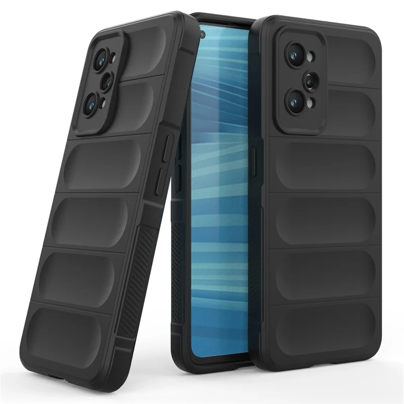 For Realme GT2 Soft TPU Rugged Phone Case Drop-Proof Protective Cover - Dark Grey
