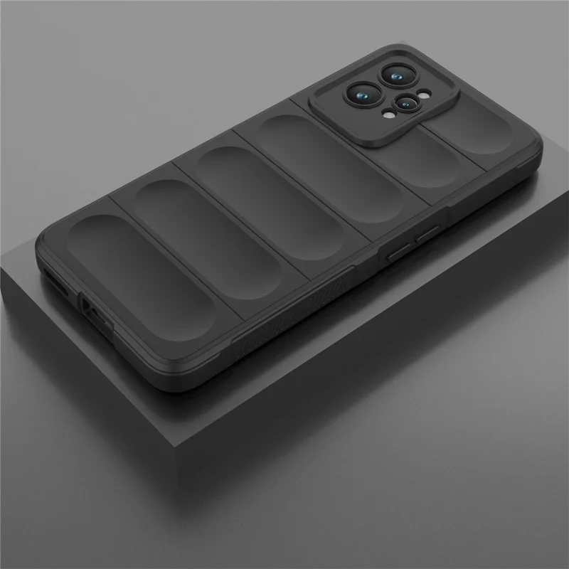 Per Realme GT2 Pro Rugged Back Phone Case Shock-Absorption Flexible TPU Cover - Nero