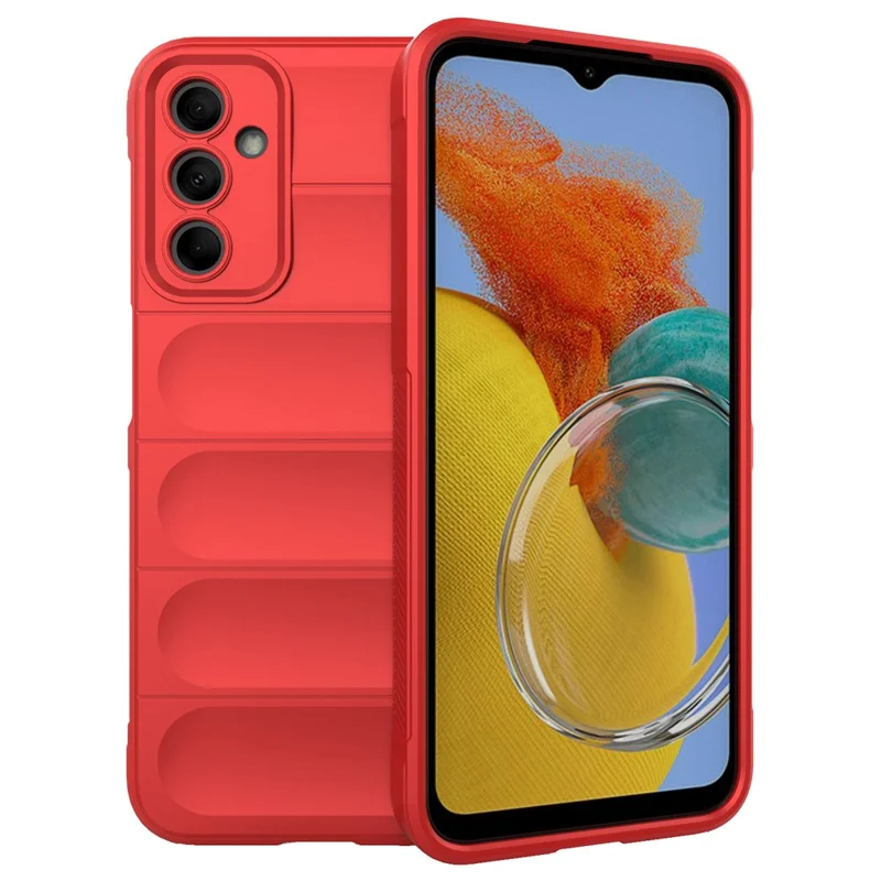 Per Samsung Galaxy M14 5G Custodia Telefono a Prova di Caduta Custodia Posteriore Morbida in TPU - Rosso