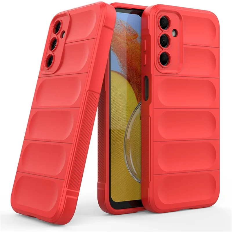 Per Samsung Galaxy M14 5G Custodia Telefono a Prova di Caduta Custodia Posteriore Morbida in TPU - Rosso