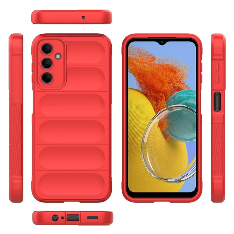 Per Samsung Galaxy M14 5G Custodia Telefono a Prova di Caduta Custodia Posteriore Morbida in TPU - Rosso