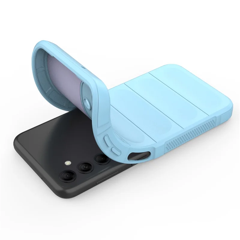 For Samsung Galaxy M14 5G Rugged Drop-proof Phone Case Soft TPU Back Cover - Baby Blue