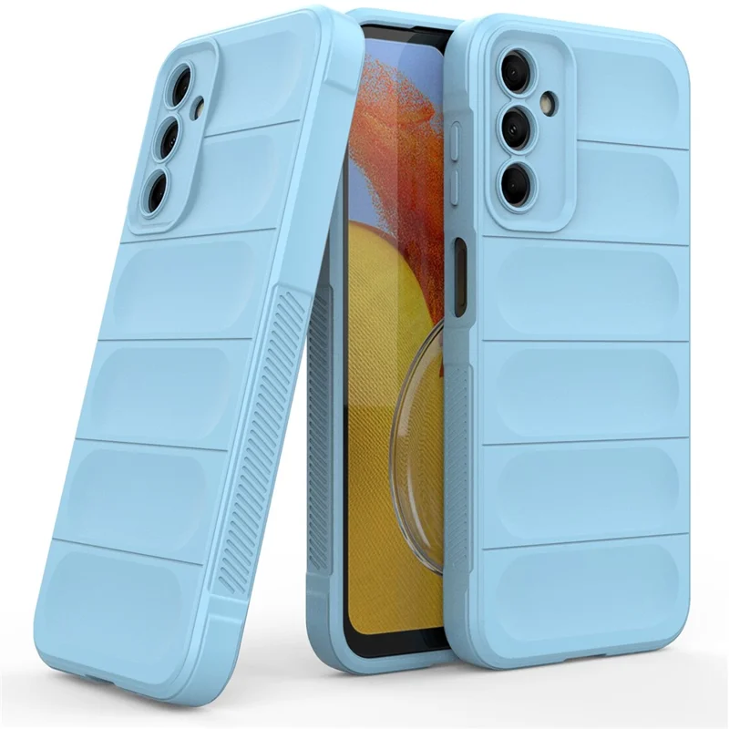 For Samsung Galaxy M14 5G Rugged Drop-proof Phone Case Soft TPU Back Cover - Baby Blue