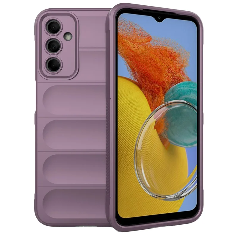 For Samsung Galaxy M14 5G Rugged Drop-proof Phone Case Soft TPU Back Cover - Light Purple