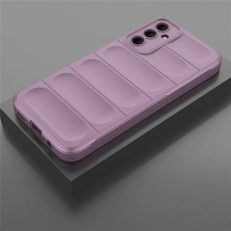 For Samsung Galaxy M14 5G Rugged Drop-proof Phone Case Soft TPU Back Cover - Light Purple