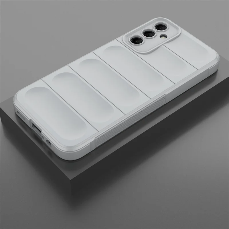 Para Samsung Galaxy M14 5G Capa de Telefone à Prova de Choque Resistente Capa Traseira de TPU Macio - Cinza Claro