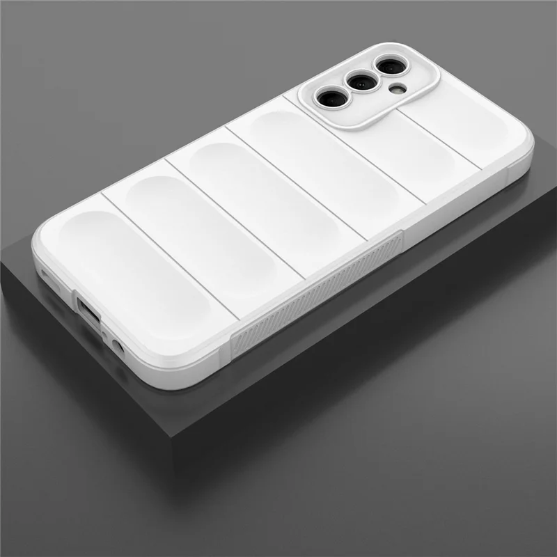 For Samsung Galaxy M14 5G Rugged Drop-proof Phone Case Soft TPU Back Cover - White
