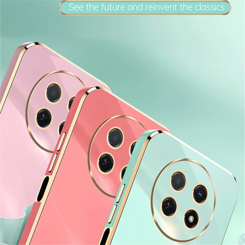 XINLI For Huawei Enjoy 60X Electroplate Case Soft TPU Full Camera Protection Phone Cover - Pink