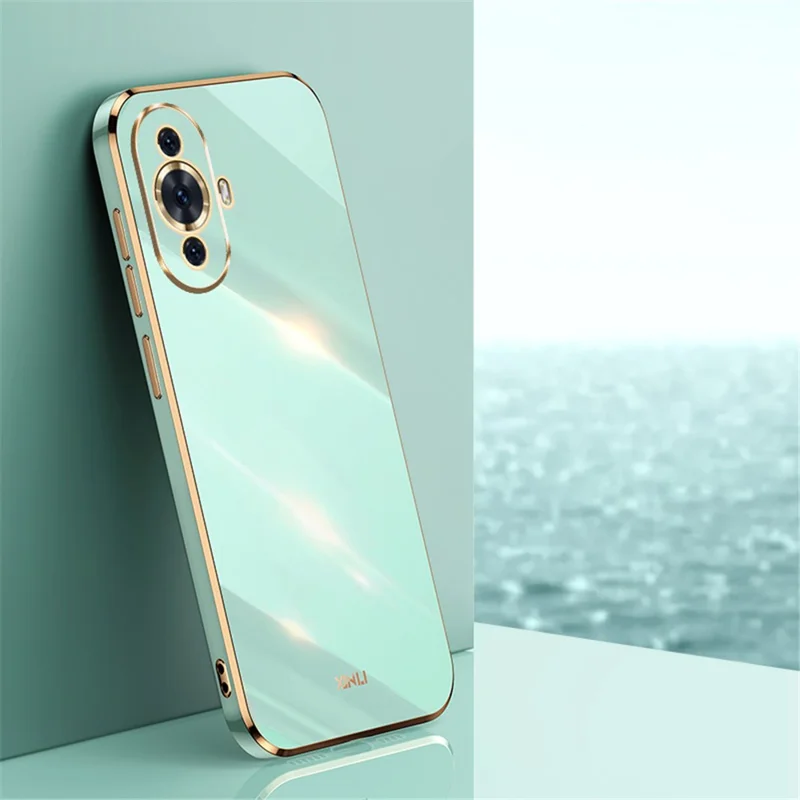 XINLI Anti-drop Phone Case for Huawei nova 11 / nova 12s 4G / nova 12 Lite 4G , Electroplated Precise Lens Cut-out TPU Cover - Cyan