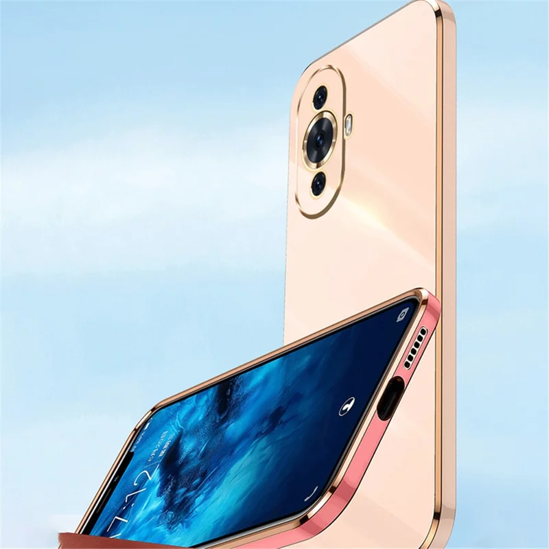 XINLI Anti-drop Phone Case for Huawei nova 11 / nova 12s 4G / nova 12 Lite 4G , Electroplated Precise Lens Cut-out TPU Cover - Cyan