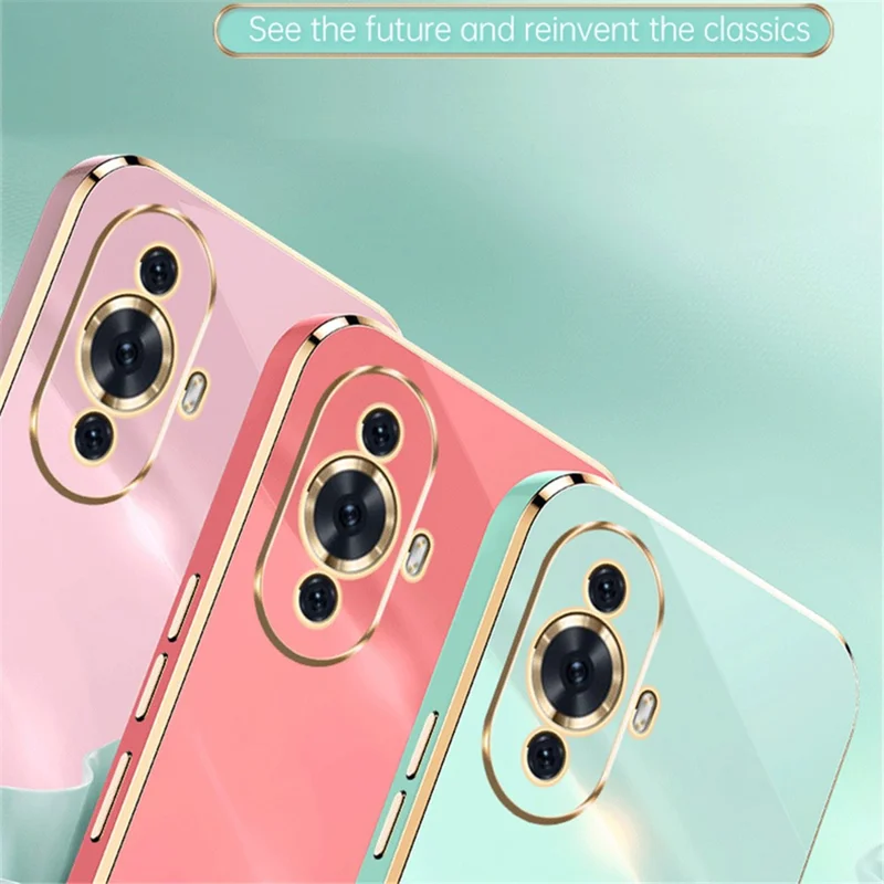 XINLI Anti-drop Phone Case for Huawei nova 11 / nova 12s 4G / nova 12 Lite 4G , Electroplated Precise Lens Cut-out TPU Cover - Cyan