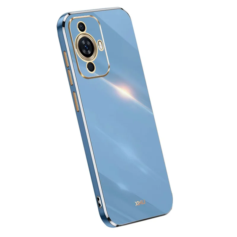 XINLI For Huawei nova 11 Pro / nova 11 Ultra Precise Lens Cut-out Phone Case TPU Electroplating Drop-proof Cover - Blue