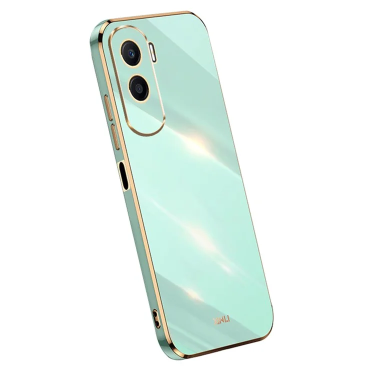 Custodia per telefono con elettrodeposizione XINLI per Honor X50i 5G / 90 Lite 5G, cover antiurto in TPU - Ciano