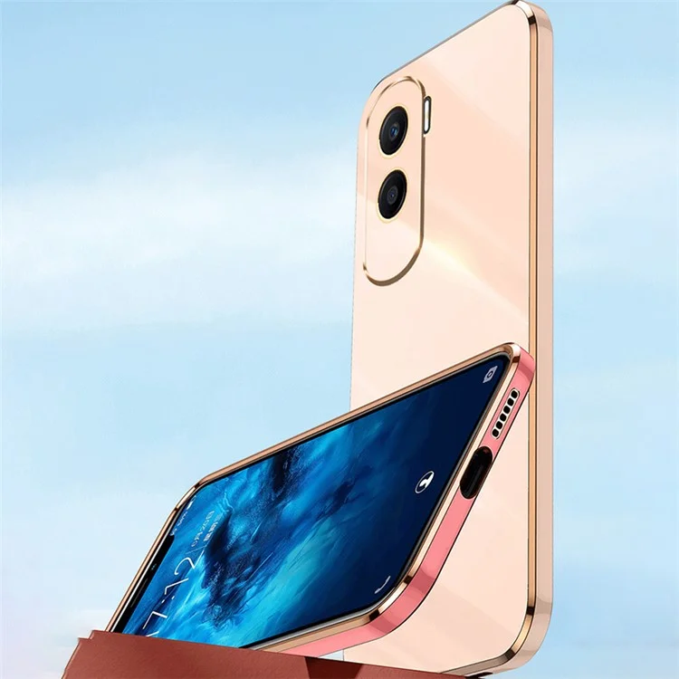 Custodia per telefono con elettrodeposizione XINLI per Honor X50i 5G / 90 Lite 5G, cover antiurto in TPU - Ciano