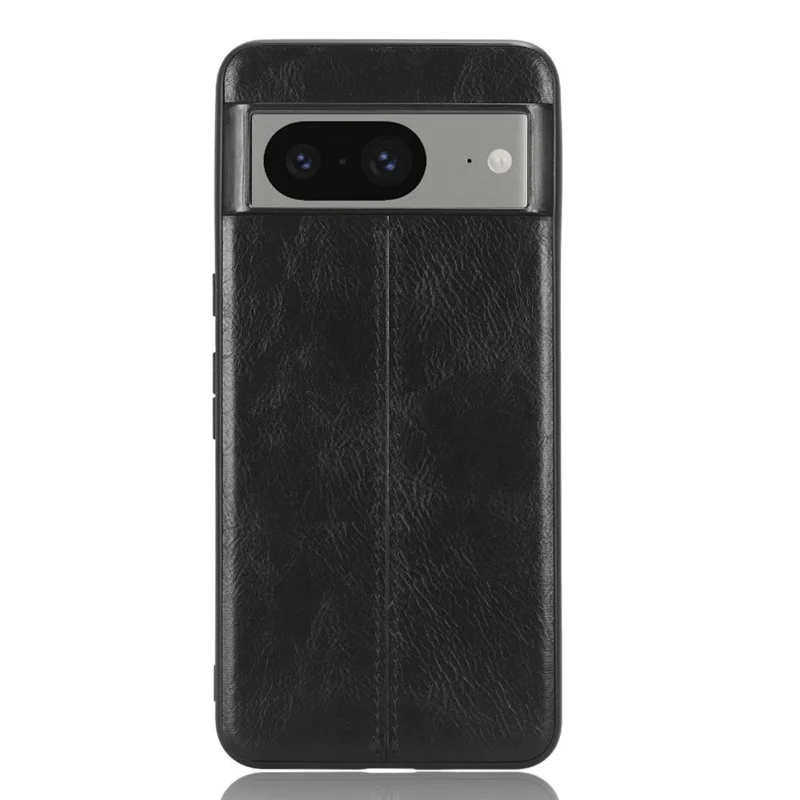 Per Google Pixel 8 Custodia in pelle PU con rivestimento in TPU+PC Texture in pelle di mucca Custodia antishock - Nero