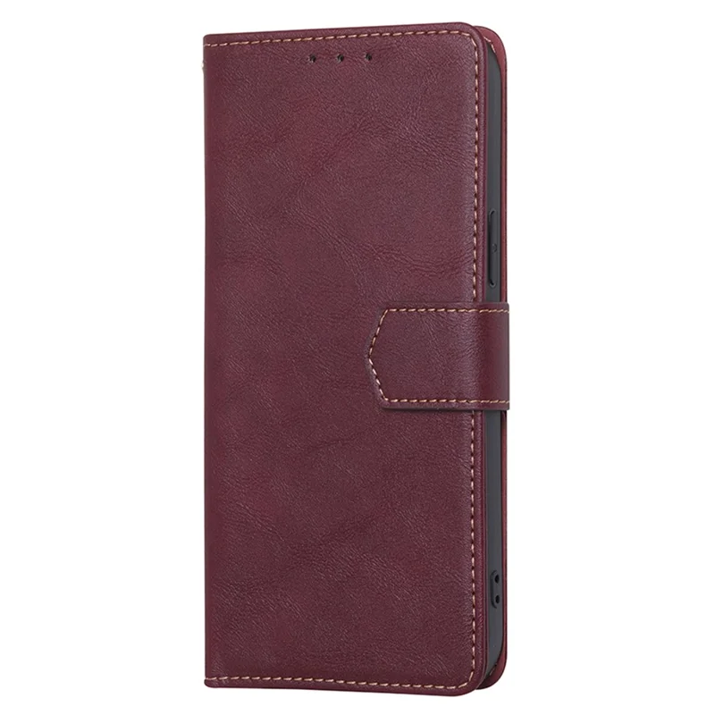 For OnePlus Nord 3 5G / Ace 2V 5G RFID Blocking Phone Case Cowhide Texture Leather Wallet Stand Cover - Wine Red