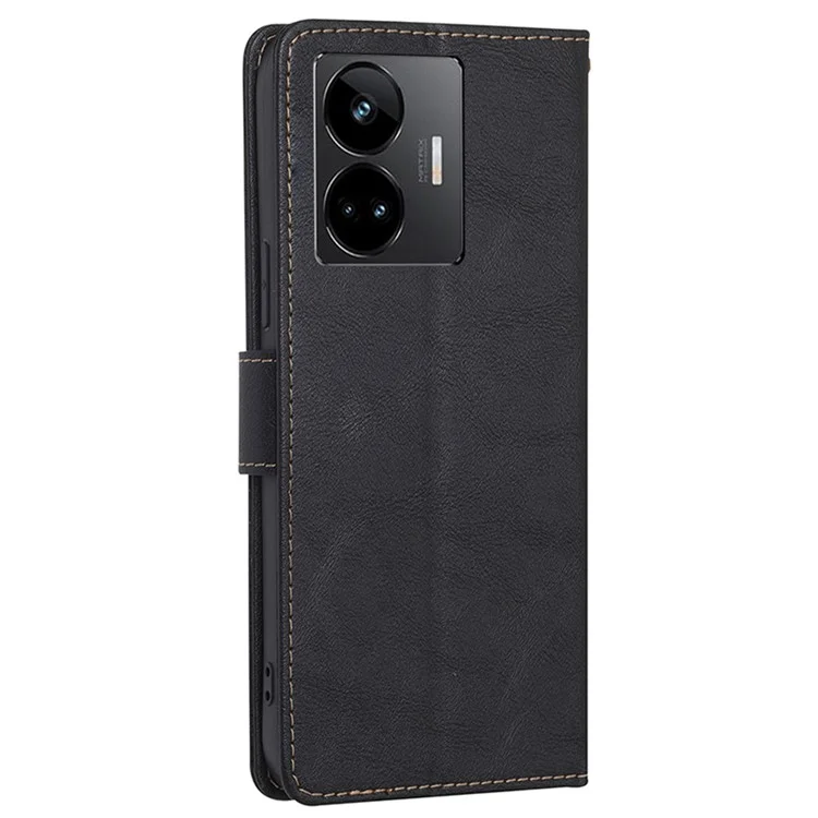 Pour Realme GT3 5G / Neo 5 5G / Neo 5 240W 5G Coque de téléphone portefeuille en cuir PU Flip Cover RFID Blocking Phone Shell - Noir
