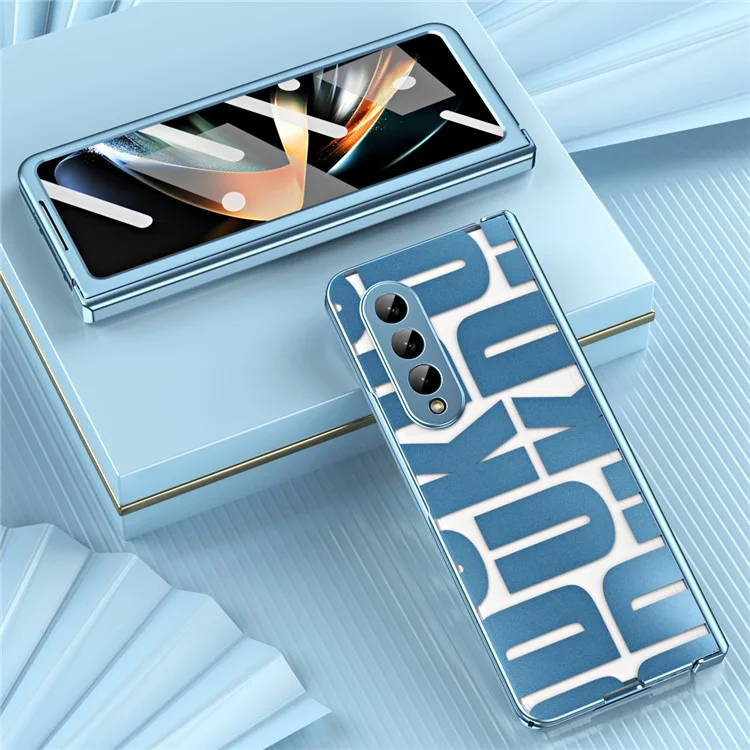 Étui Mince Pour Samsung Galaxy Z Fold4 Boll de Téléphone PC de Téléphone de Protection Samsung Galaxy Z Fold4 - Bleu