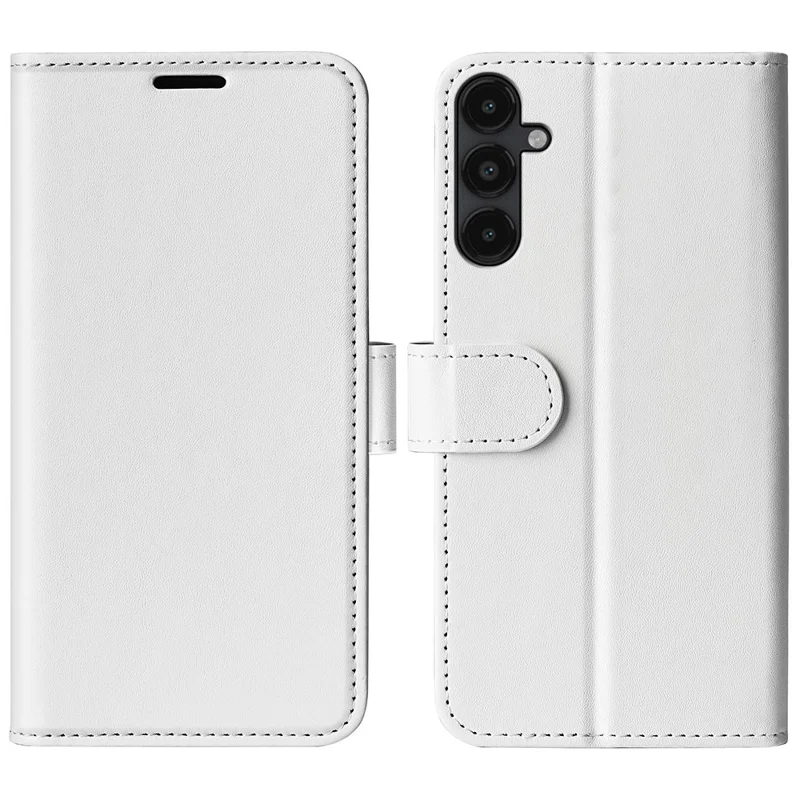 Per Samsung Galaxy M14 5G Custodia Telefonica in Pelle Texture Crazy Horse Supporto Portafoglio - Bianco