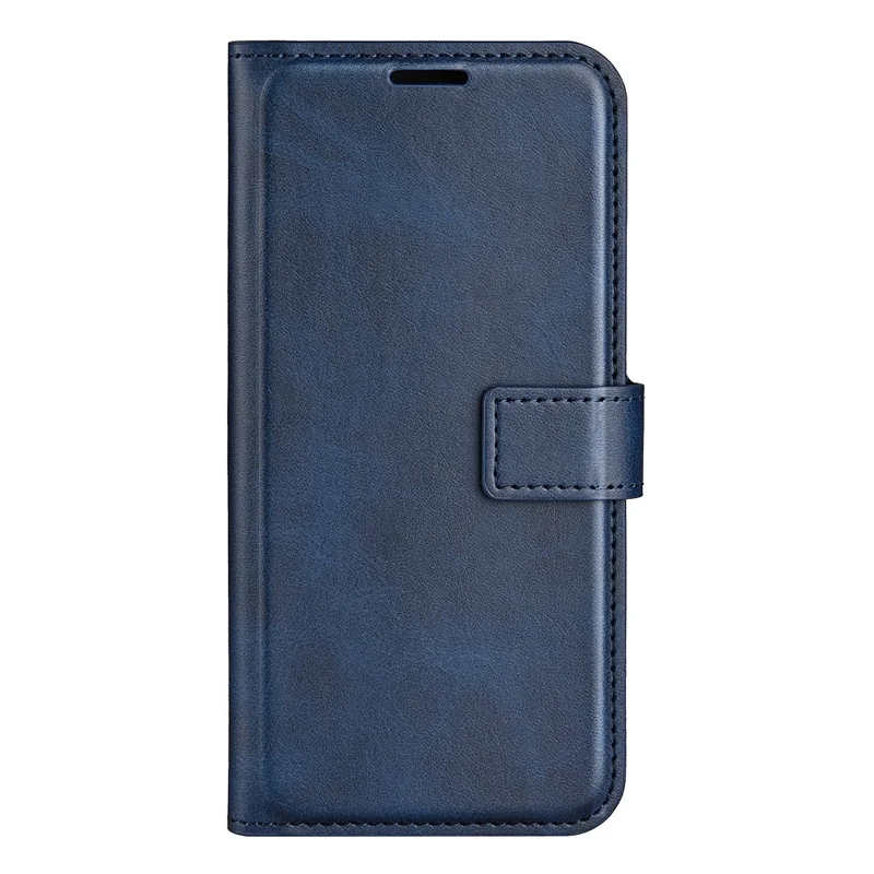 Per Samsung Galaxy M14 5G Calf Texture Stand Wallet PU Leather Case Square Magnetic Closure Flip Phone Cover - Blue